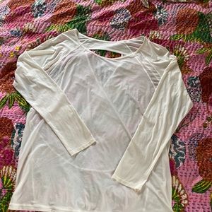 Lululemon Get Set White Long Sleeve Top XL